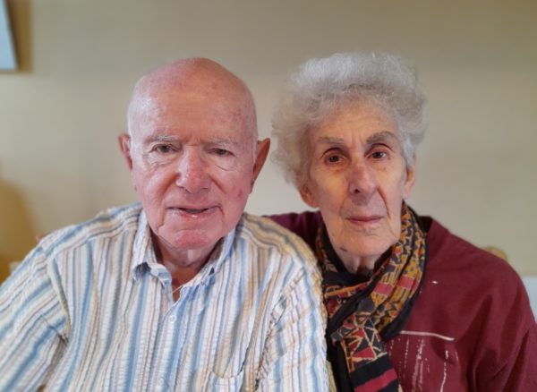 Photo of elderly couple affected by the road closures